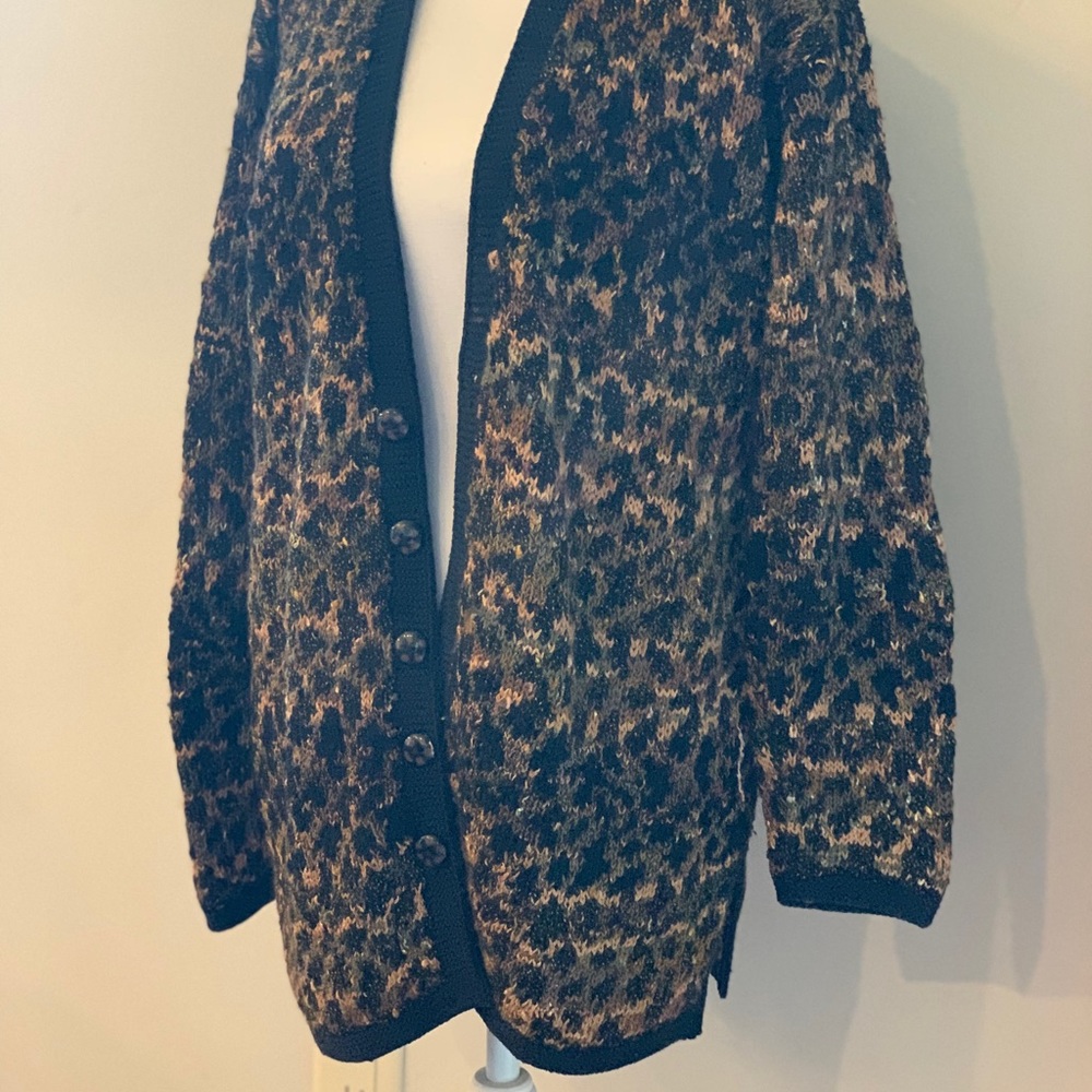 Women’s leopard print cardigan sweater